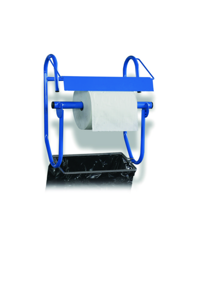 Roll holders | Description: Wall bracket with waste bag holder for rolls up to 42cm width