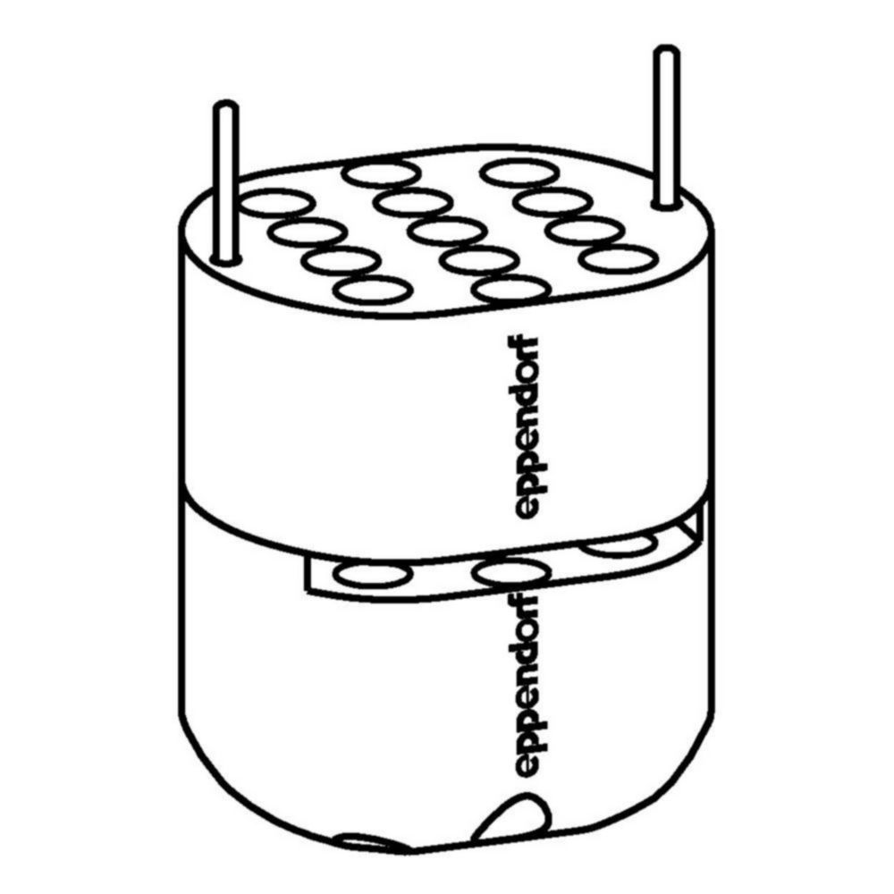 Ausschwingrotor S-4-72 und Adapter | Beschreibung: Adapter für 1,5 / 2 ml Gefäße