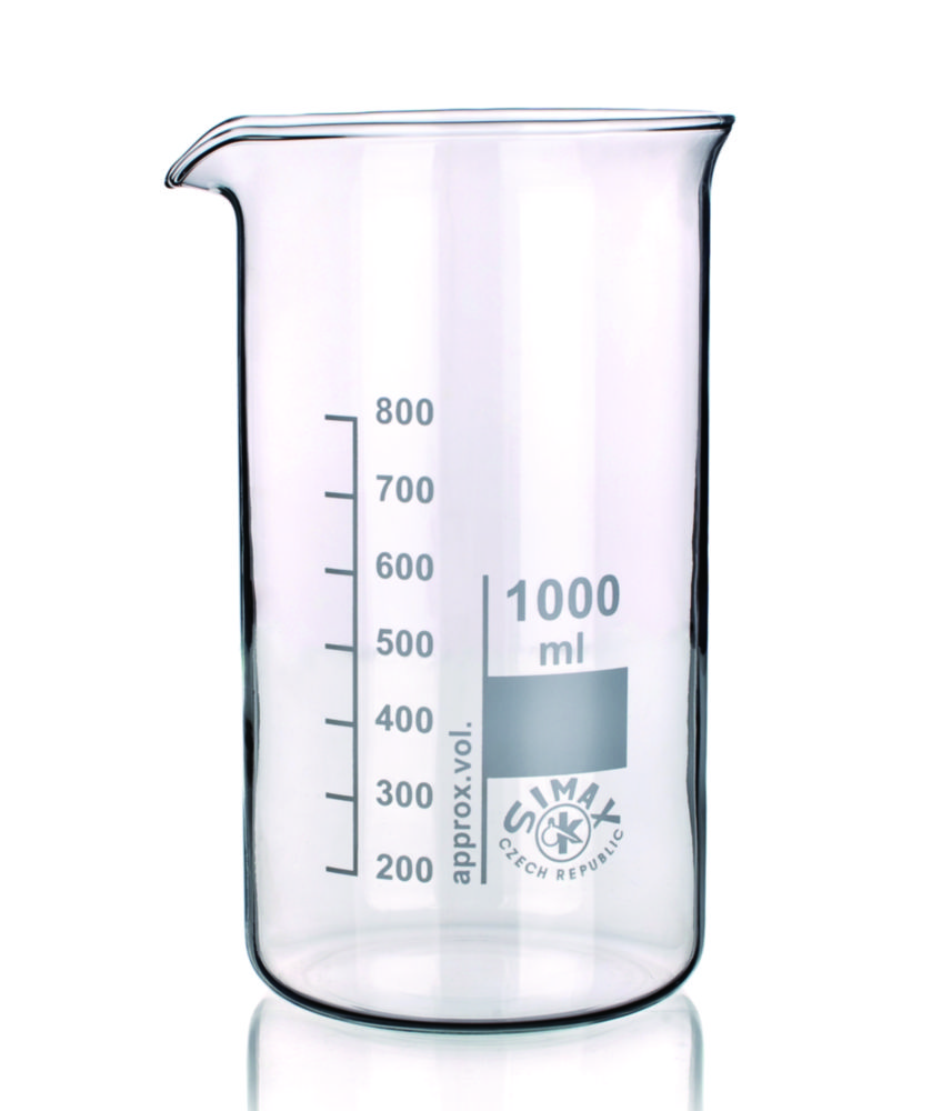 Beakers, Borosilicate glass 3.3, tall form | Nominal capacity: 25 ml