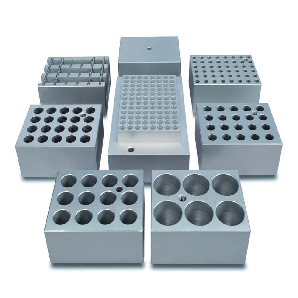 Aluminium blocks for block heaters BH-200 series | For: 20 x 2.0 ml Eppendorf Tubes®
