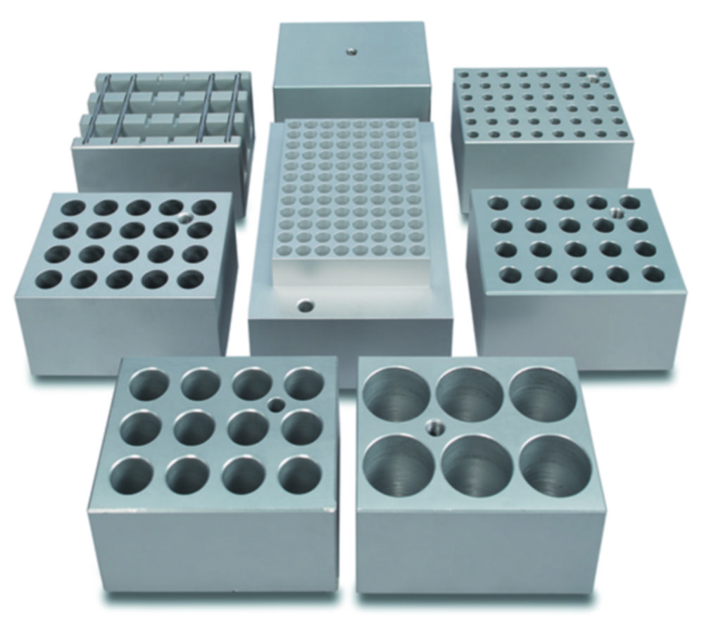 Aluminiumblöcke, für Blockthermostate Serie BH-200 | Für: 20 Tubes mit Ø 10,5 mm