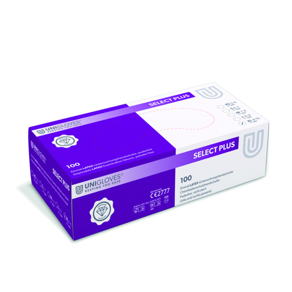 Disposable Gloves Select Plus, Latex | Glove size: XL