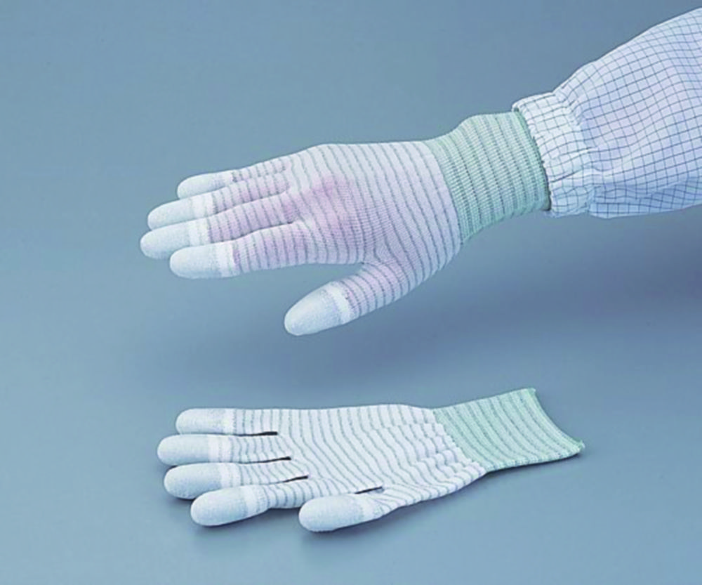 Conductive Gloves ASPURE LINE PU-coated, white, Anti-static, Nylon | Size: XL